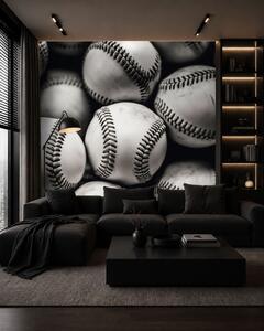 Carta da parati Palline da baseball, Fotomurali Sport, w09966 : Uwalls.it