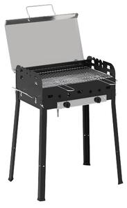 Barbecue a Gas GPL Pietra Lavica 2 Fuochi 5+5kW Ferraboli Roccia Gas Eco