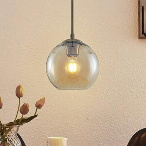 Lindby Jurian a sospensione ambra ottone 1 luce