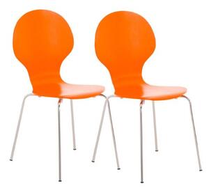 Set di 2 sedie per visitatori Ariel arancione