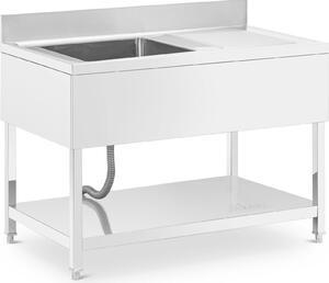 Expondo Royal Catering Lavello - 1 vasca - Acciaio inossidabile - 120 x 70 cm -