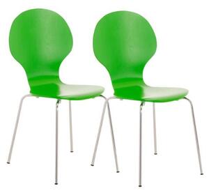 Set di 2 sedie per visitatori Ariel verde