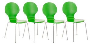 4pcs set di sedie per visitatori Finley verde