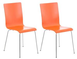 Set di sedie per visitatori 2 pezzi Melani arancione