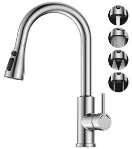 Miscelatore da cucina estraibile in acciaio inox