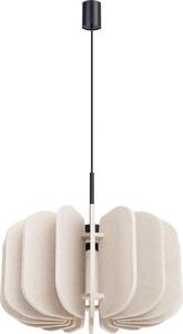 Lampada a sospensione MULA 45 beige 1xE27 15W feltro/acciaio 146x45x45cm Sollux Lighting