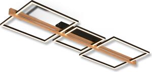 Briloner Moldura Lampada da soffitto a LED, dimmerabile, funzione memoria, legno nero