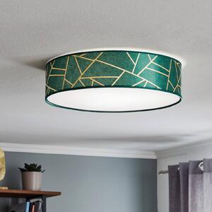 Euluna Plafoniera Zulu verde/oro rotonda