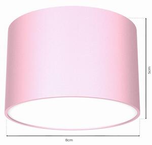 Euluna Plafoniera Cloudy 1 luce rosa