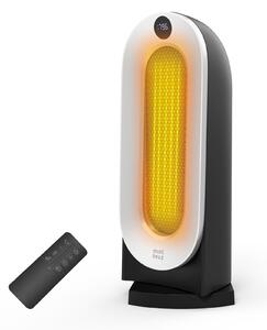 Stufa elettrica PTC con ventola, 2000 W, 3 livelli di riscaldamento, modalità ECO, oscillazione a 70°, timer