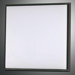 Fabas Luce Plafoniera LED Desdy, 30x30 cm, IP54, nero