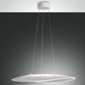 Fabas Luce LED sospensione Vela, bianco, ovale, 78 cm x 55 cm