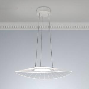 Fabas Luce LED sospensione Vela, bianco, ovale, 59 cm x 43 cm