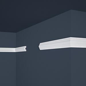 PROVISTON | Modanatura decorativa | Polistirolo | 18 x 38 x 2000 mm | Bianco | Modanatura da parete | Verniciabile | Facile da montare | Alta qualità | Robusta e leggera | 30 metri