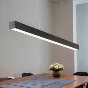 Lampada a sospensione a LED nera lunga 100 cm bianco caldo 2700 K dimmerabile metallo moderna lampada a sospensione lampada da tavolo da pranzo