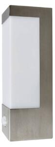 Lindby LED applique da esterno Severina, 25 cm, sensore, acciaio