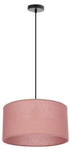 Lampadario rotondo a sospensione SHANTI - 1xE27, 40W, nero / rosa erica