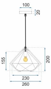 Lampada Da Soffitto Pensile Di Vetro APP453-1CP
