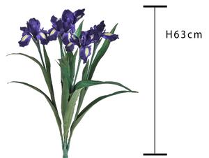 Iris Artificiale Composto da 5 Fiori Altezza 68 cm Viola