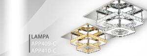 Lampada Da Soffitto Cristallo Plafoniere LED 24W Quadrato APP409-C APP410-C