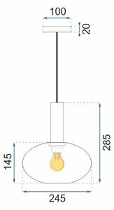 Lampada Da Soffitto Pensile Di Vetro Arancione APP464-1CP