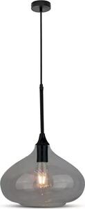 Lampada a sospensione con paralume in vetro nero Moderno V-TAC VT-7281-BG-3885