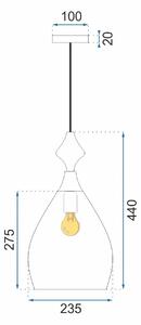 Lampada Da Soffitto Di Vetro Amber APP432-1CP