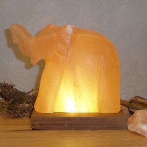 Wagner Life Lampada LED di sale Elefante con base, ambra