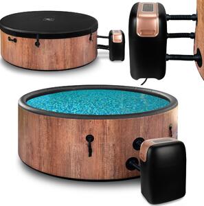 COIL idromassaggio SPA gonfiabile, piscina con idromassaggio, extra sottile, interna ed esterna, 4 persone, 150 cm, Oak