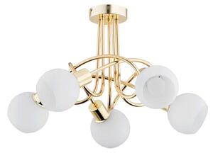 Lampada da soffitto ERYKA oro-bianca 5xE14x10W in metallo, dimensioni: 32x53x53 cm, IP20, Alfa