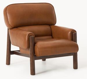 Poltrona lounge in pelle Calum