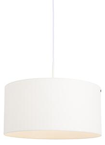 Lampada a sospensione bianca paralume bianco 50 cm - COMBI 1