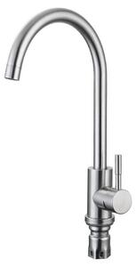 Rubinetto da cucina in acciaio inox con acqua calda e fredda