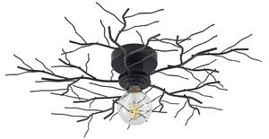 Plafoniera Lindby Vetki, Ø 60 cm, nero, a 1 luce, metallo