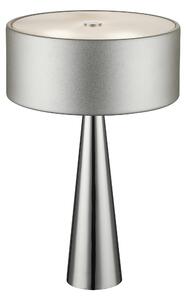 Lume Argento Moderno Fusto Alluminio Diffusore Lampada da Tavolo G9 Ambiente I-HEMINGUAY/L