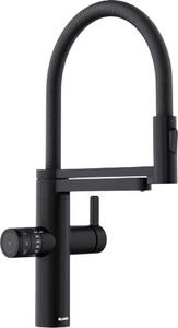 Miscelatore da cucina Blanco EVOL-S Pro soda, nero opaco