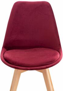 4pcs set di sedie Bridget rosso bordeaux