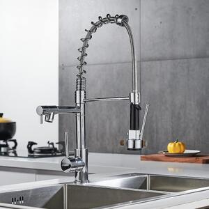 Rubinetto da cucina con 2 tipi di getto e girevole a 360 gradi
