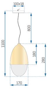 Lampada Metal Wood APP952-1CP