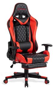 Sedia da gaming ergonomica con poggiapiedi e funzioni regolabili