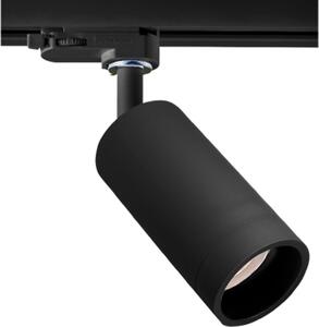 Faretto a 3 circuiti EINLICHT per sistema a binario ''MASTA'' GU10, ØxL 54x100mm, nero