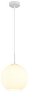 Lampada a sospensione ANDRE, metallo, vetro, bianca, con altezza regolabile, altezza 120 cm