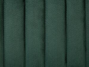 Poltrona Verde Velluto Senza Braccioli Sedia senza braccioli Verticale Gambe In Legno Beliani