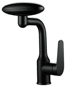 Miscelatore per lavabo, 4 modalità d'acqua, rotazione a 360°, colore nero