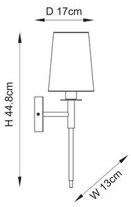 Endon 110738 - Lampada da parete 1xE14/6W/230V bianca/dorata