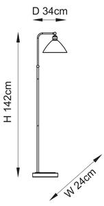 Endon 107609 - Lampada da terra 1xE27/10W/230V ottone
