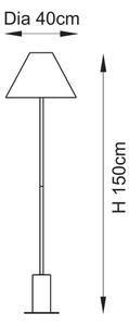 Endon 114209 - Lampada da terra 1xE27/10W/230V beige/oro