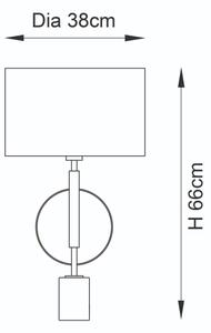 Endon 95221 - Lampada da tavolo 1xE27/10W/230V blu/ottone/nero