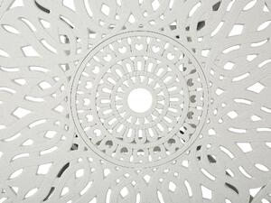 Tavolo Rotondo da Giardino Stile Vintage Alluminio Bianco ø 90 cm Beliani