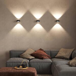 Top Light Puk Maxx Wall, LED, lenti trasparenti, nero opaco
